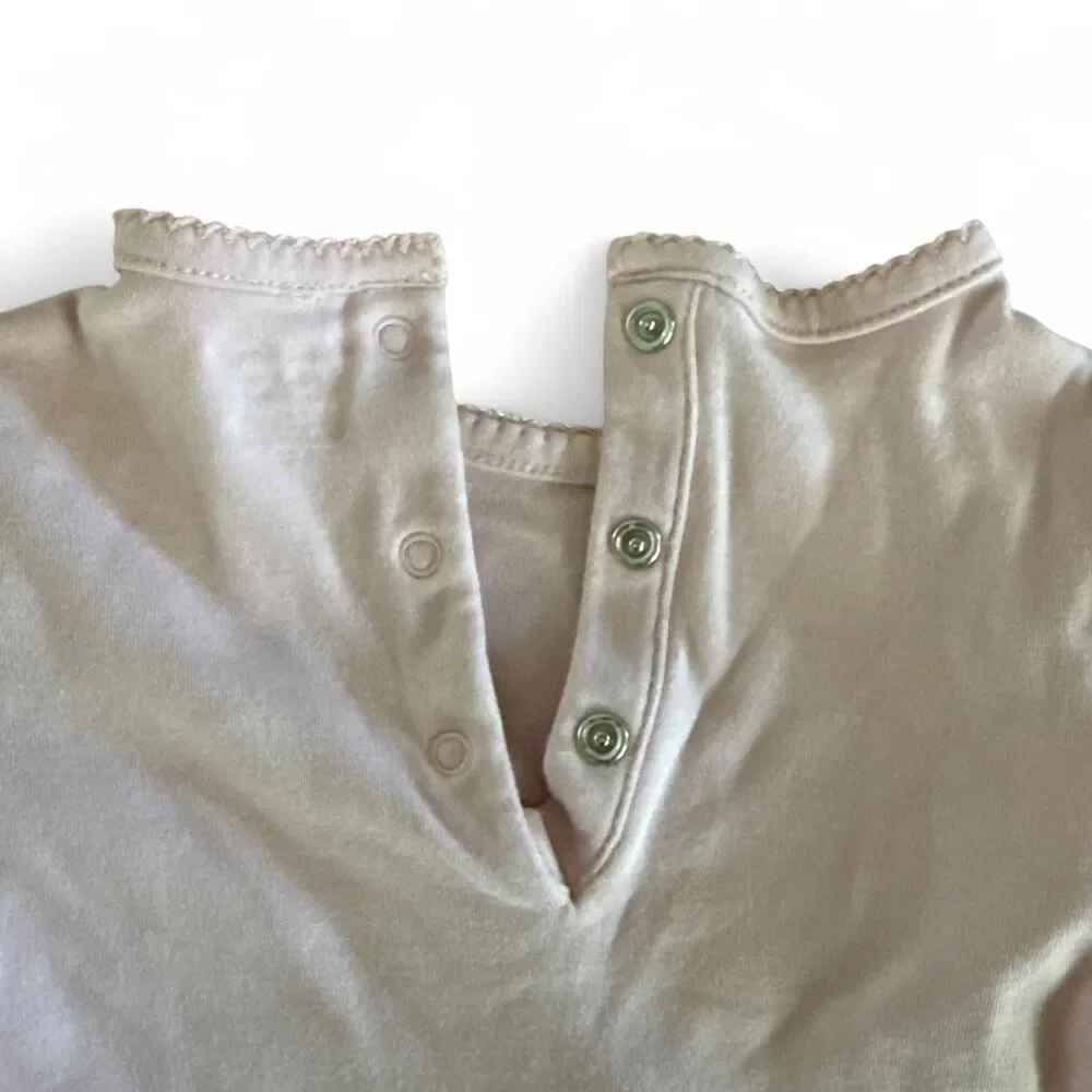 Ralph Lauren Baby Girls Pink Pony Logo Bodysuit | Puff Sleeve | 18 Months